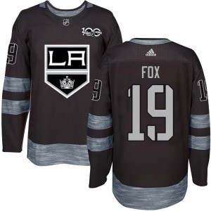 Jim Fox Youth Los Angeles Kings Authentic Black 1917-2017 100th Anniversary Jersey