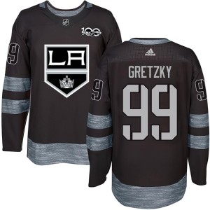Wayne Gretzky Youth Los Angeles Kings Authentic Black 1917-2017 100th Anniversary Jersey