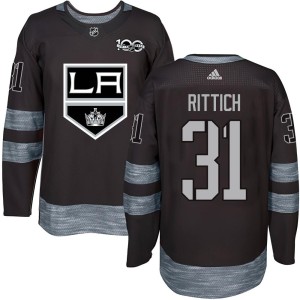 David Rittich Youth Los Angeles Kings Authentic Black 1917-2017 100th Anniversary Jersey
