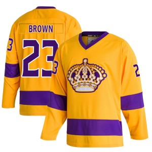 Dustin Brown Men's Adidas Los Angeles Kings Authentic Gold Classics Jersey