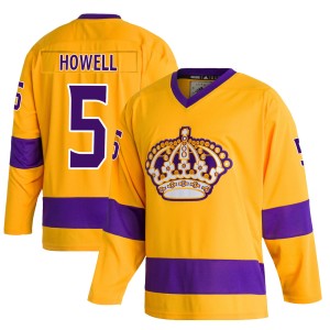 Harry Howell Men's Adidas Los Angeles Kings Authentic Gold Classics Jersey