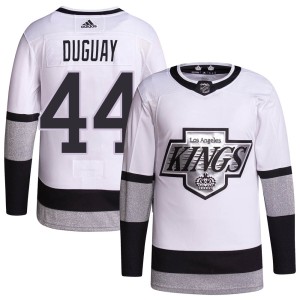 Ron Duguay Men's Adidas Los Angeles Kings Authentic White 2021/22 Alternate Primegreen Pro Player Jersey