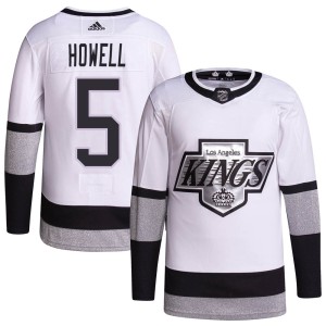 Harry Howell Men's Adidas Los Angeles Kings Authentic White 2021/22 Alternate Primegreen Pro Player Jersey