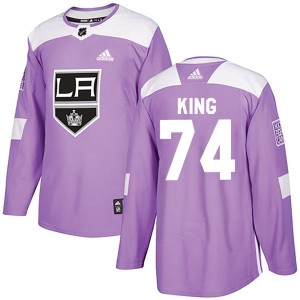 Dwight King Youth Adidas Los Angeles Kings Authentic Purple Fights Cancer Practice Jersey