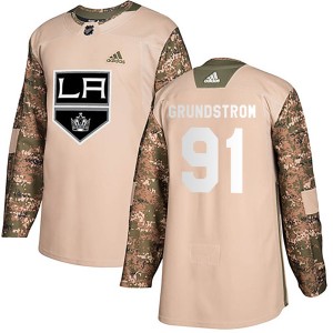 Carl Grundstrom Youth Adidas Los Angeles Kings Authentic Camo Veterans Day Practice Jersey
