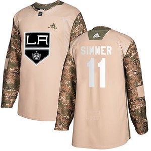 Charlie Simmer Youth Adidas Los Angeles Kings Authentic Camo Veterans Day Practice Jersey