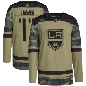 Charlie Simmer Men's Adidas Los Angeles Kings Authentic Camo Military Appreciation Practice Jersey