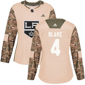 Rob Blake Women's Adidas Los Angeles Kings Authentic Camo Veterans Day Practice Jersey