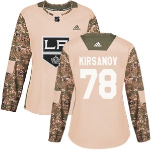 Kirill Kirsanov Women's Adidas Los Angeles Kings Authentic Camo Veterans Day Practice Jersey