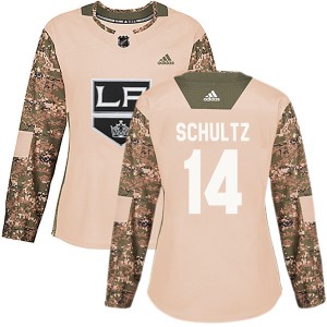 Dave Schultz Women's Adidas Los Angeles Kings Authentic Camo Veterans Day Practice Jersey