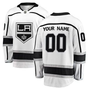 Custom Men's Fanatics Branded Los Angeles Kings Breakaway White Custom Away Jersey