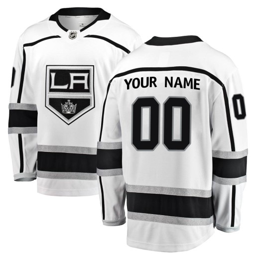 Custom Men's Fanatics Branded Los Angeles Kings Breakaway White Custom Away Jersey