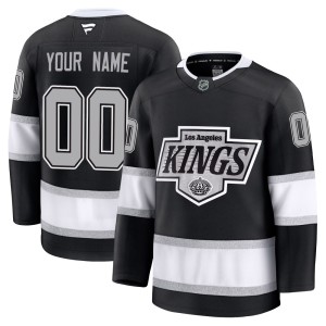 Custom Men's Fanatics Los Angeles Kings Premium Black Custom Home Jersey