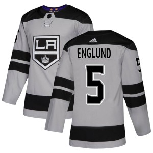 Andreas Englund Men's Adidas Los Angeles Kings Authentic Gray Alternate Jersey