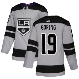 Butch Goring Men's Adidas Los Angeles Kings Authentic Gray Alternate Jersey