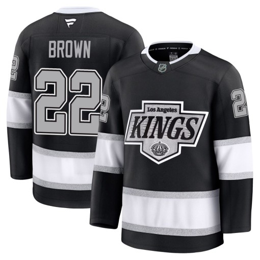 Logan Brown Youth Fanatics Los Angeles Kings Premium Black Home Jersey