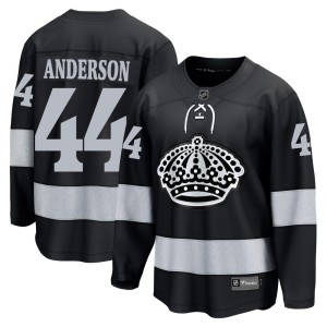 Mikey Anderson Youth Fanatics Los Angeles Kings Breakaway Black Alternate Jersey