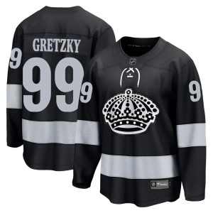 Wayne Gretzky Youth Fanatics Los Angeles Kings Breakaway Black Alternate Jersey