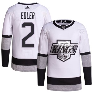 Alexander Edler Youth Adidas Los Angeles Kings Authentic White 2021/22 Alternate Primegreen Pro Player Jersey