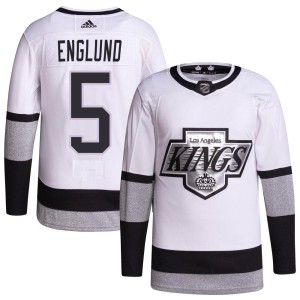 Andreas Englund Youth Adidas Los Angeles Kings Authentic White 2021/22 Alternate Primegreen Pro Player Jersey