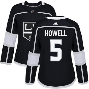 Harry Howell Women's Adidas Los Angeles Kings Authentic Black Home Jersey