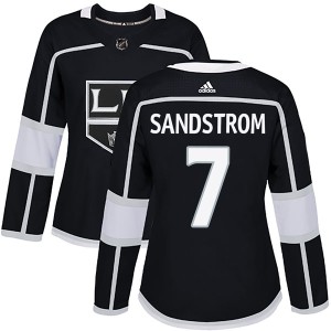 Tomas Sandstrom Women's Adidas Los Angeles Kings Authentic Black Home Jersey