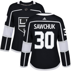 Terry Sawchuk Women's Adidas Los Angeles Kings Authentic Black Home Jersey