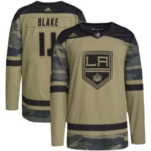 Rob Blake Youth Adidas Los Angeles Kings Authentic Camo Military Appreciation Practice Jersey