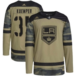 Darcy Kuemper Youth Adidas Los Angeles Kings Authentic Camo Military Appreciation Practice Jersey
