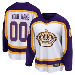 Custom Men's Fanatics Branded Los Angeles Kings Breakaway White Custom Special Edition 2.0 Jersey