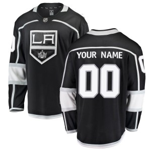 Custom Youth Fanatics Branded Los Angeles Kings Breakaway Black Custom Home Jersey