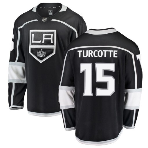 Alex Turcotte Youth Fanatics Branded Los Angeles Kings Breakaway Black Home Jersey