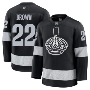 Logan Brown Youth Fanatics Los Angeles Kings Premium Black Alternate Jersey