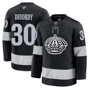 Denis Dejordy Men's Fanatics Los Angeles Kings Premium Black Alternate Jersey