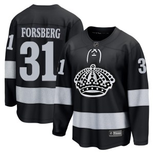 Anton Forsberg Men's Fanatics Los Angeles Kings Breakaway Black Alternate Jersey