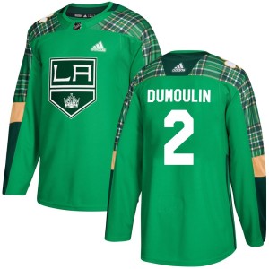 Brian Dumoulin Men's Adidas Los Angeles Kings Authentic Green St. Patrick's Day Practice Jersey