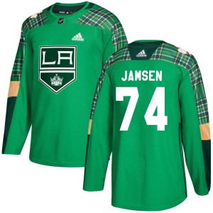 Aatu Jamsen Men's Adidas Los Angeles Kings Authentic Green St. Patrick's Day Practice Jersey
