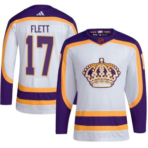 Bill Flett Men's Adidas Los Angeles Kings Authentic White Reverse Retro 2.0 Jersey