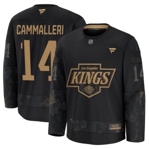 Mike Cammalleri Youth Fanatics Los Angeles Kings Premium Black 2024 Military Appreciation Practice Jersey