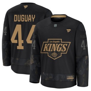 Ron Duguay Men's Fanatics Los Angeles Kings Premium Black 2024 Military Appreciation Practice Jersey