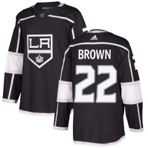 Logan Brown Youth Adidas Los Angeles Kings Authentic Black Home Jersey