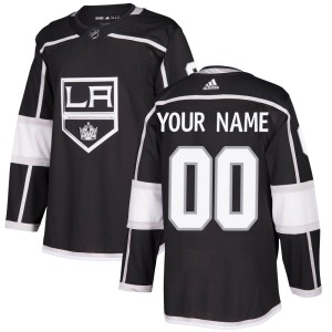Custom Youth Adidas Los Angeles Kings Authentic Black Custom Home Jersey