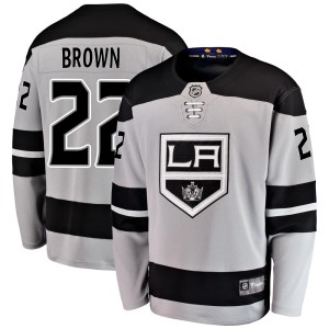 Logan Brown Youth Fanatics Branded Los Angeles Kings Breakaway Brown Gray Alternate Jersey