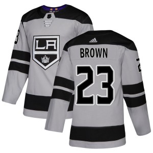 Dustin Brown Youth Adidas Los Angeles Kings Authentic Brown Gray Alternate Jersey