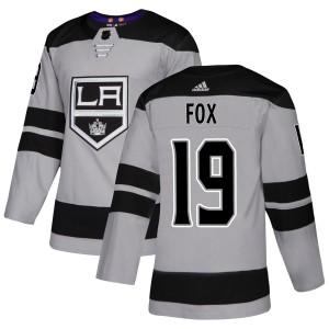 Jim Fox Youth Adidas Los Angeles Kings Authentic Gray Alternate Jersey