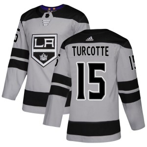 Alex Turcotte Youth Adidas Los Angeles Kings Authentic Gray Alternate Jersey