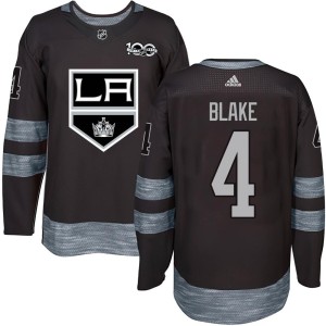 Rob Blake Men's Los Angeles Kings Authentic Black 1917-2017 100th Anniversary Jersey