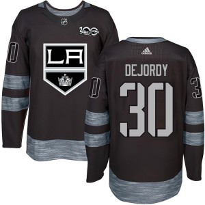 Denis Dejordy Men's Los Angeles Kings Authentic Black 1917-2017 100th Anniversary Jersey