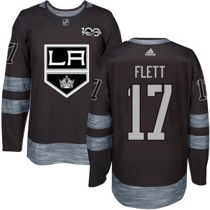 Bill Flett Men's Los Angeles Kings Authentic Black 1917-2017 100th Anniversary Jersey
