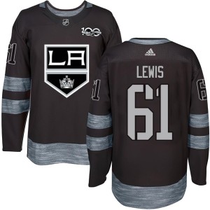 Trevor Lewis Men's Los Angeles Kings Authentic Black 1917-2017 100th Anniversary Jersey